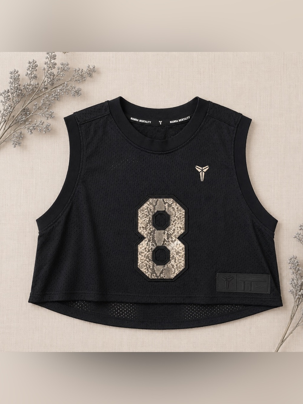 Nike Mamba Mentality Kobe Bryant Cropped Jersey Women’s Medium Black Dri-FIT